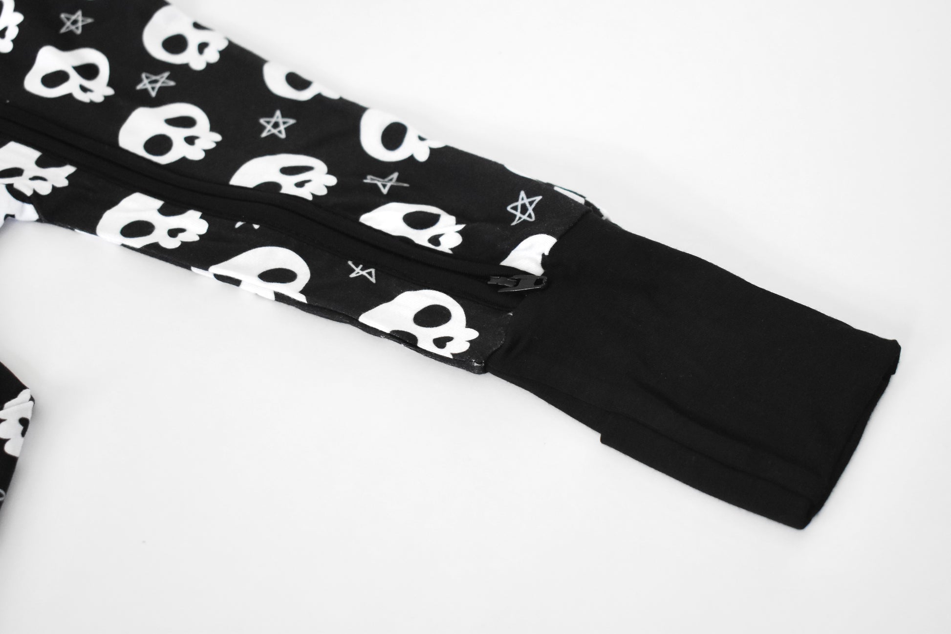 Stretchy pajama with fold over foot cuffs