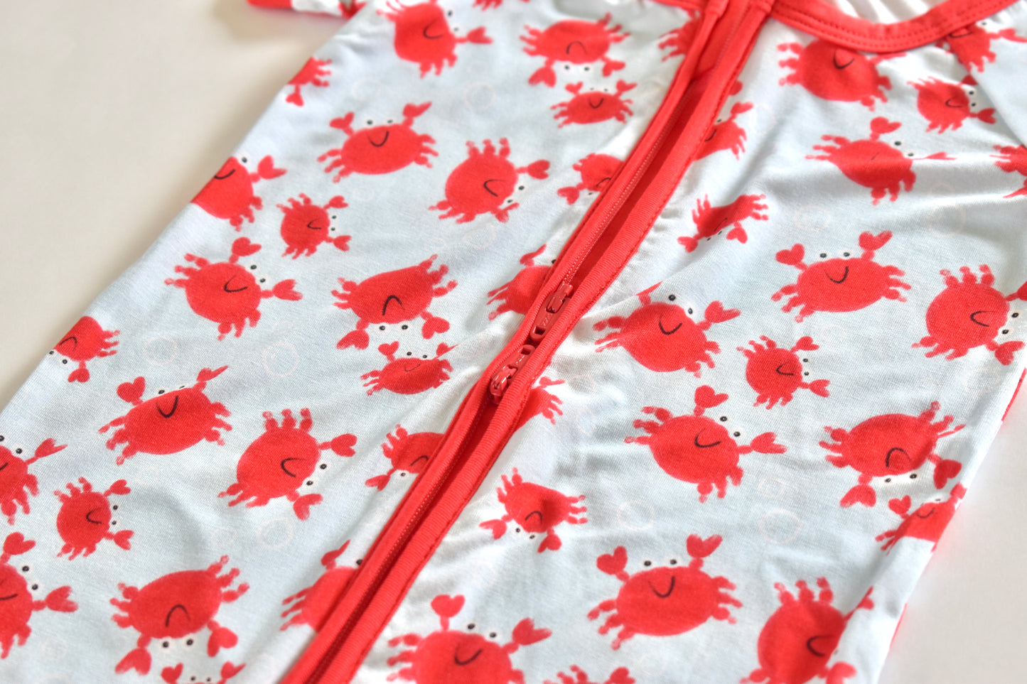 Bamboo short pajama with double zipper