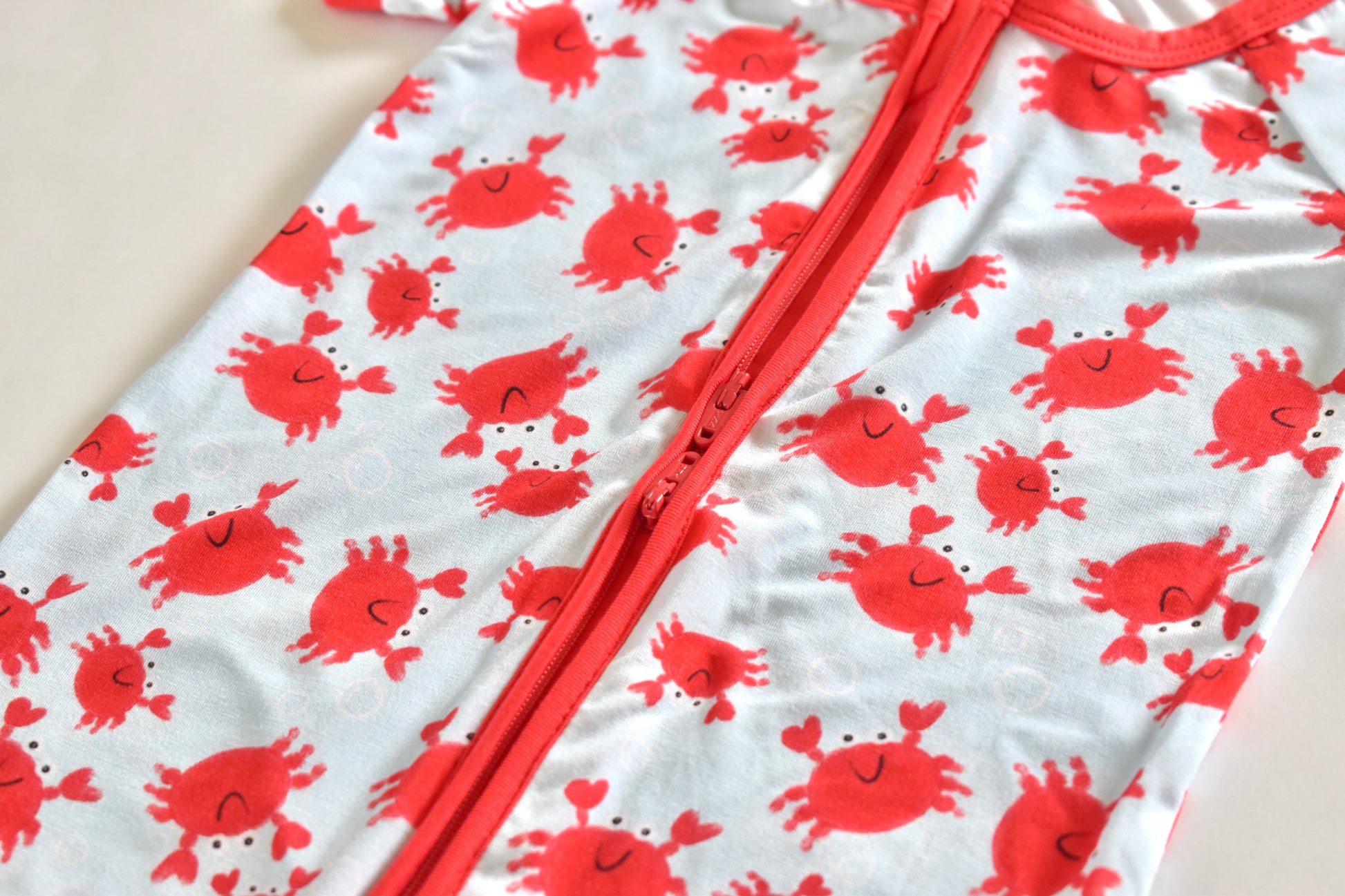 Bamboo short pajama with double zipper