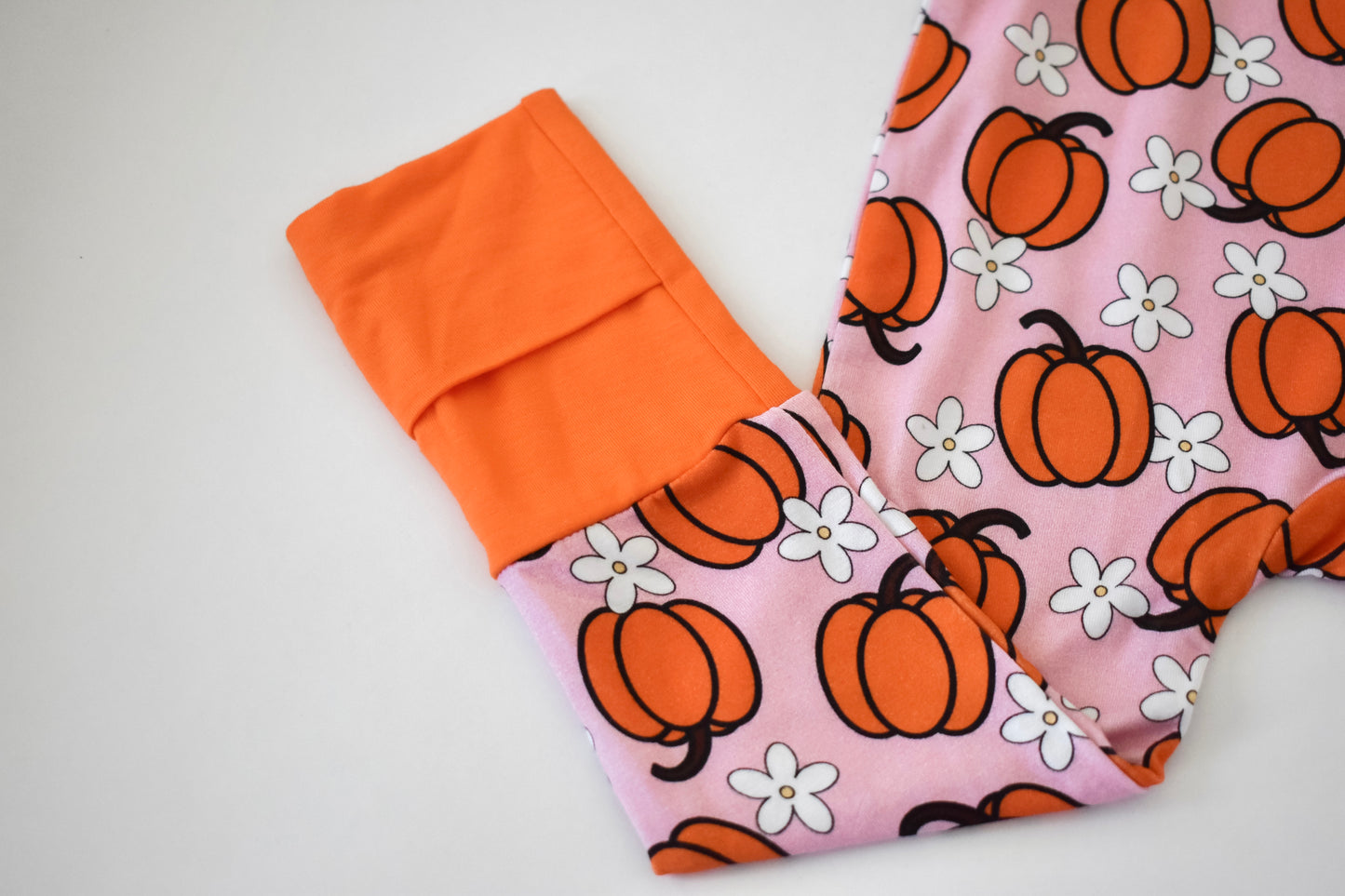 Fold over hands and feet cuffs baby pajama