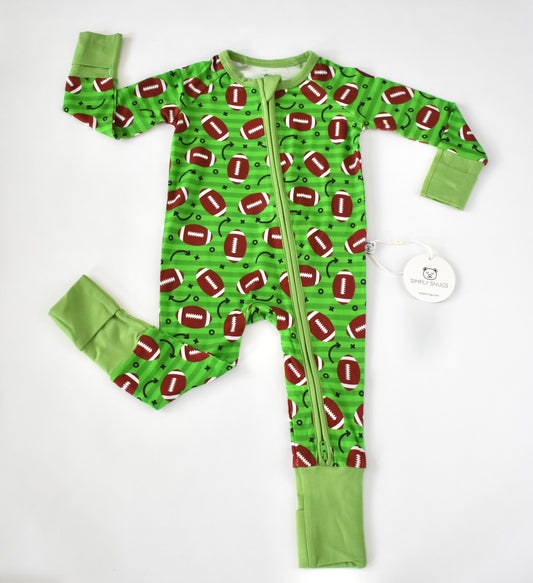 Football sport baby bamboo pajama