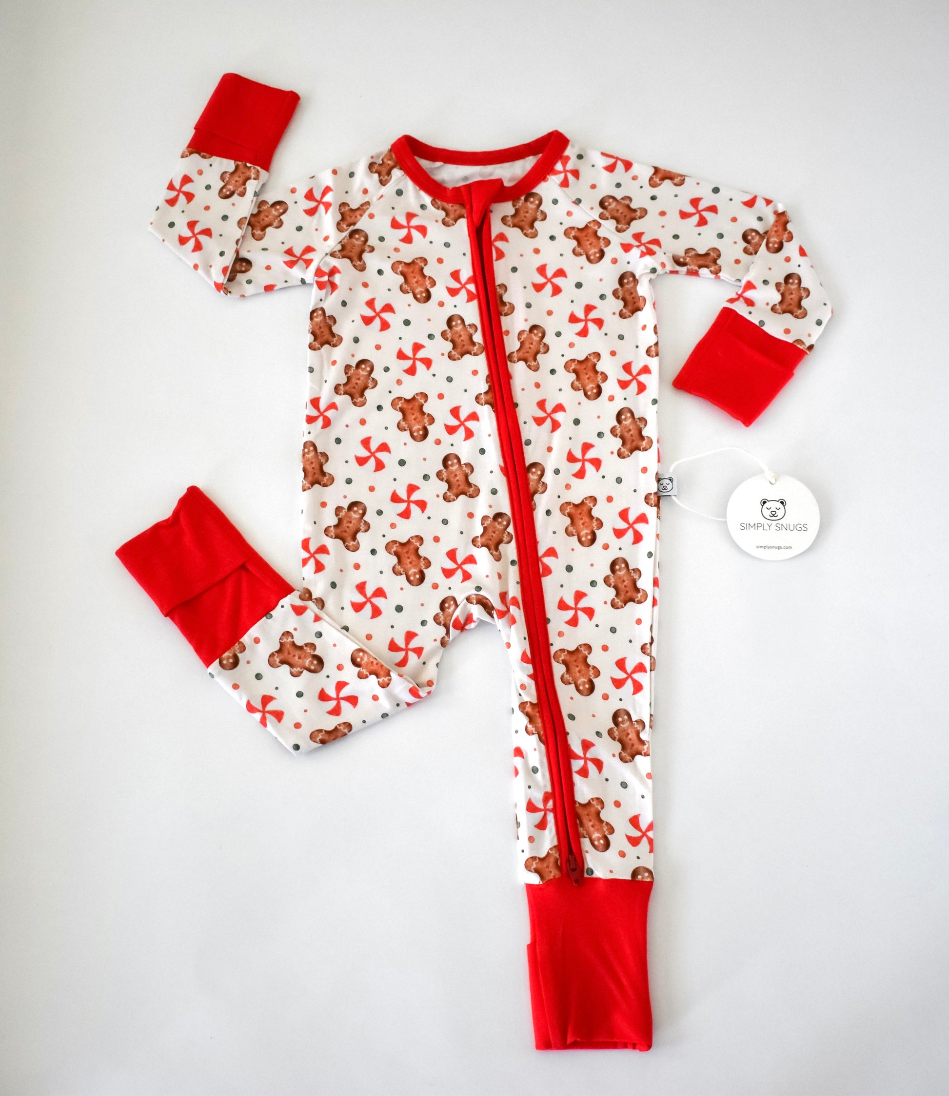 Gingerbread bamboo baby pajama