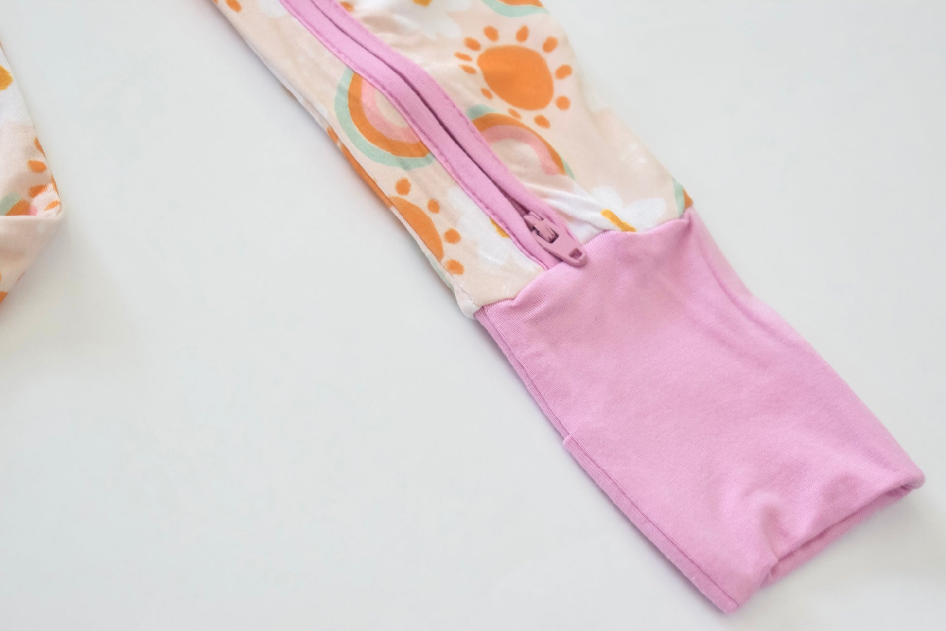 Fold over foot cuffs bamboo pajama