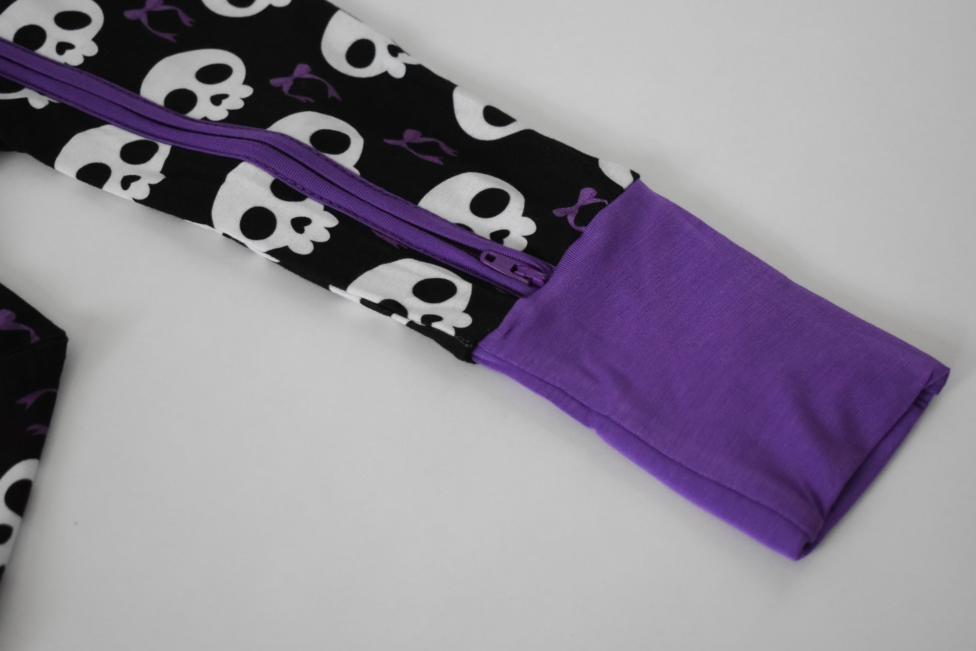 Breathable bamboo pajama with fold over foot cuffs