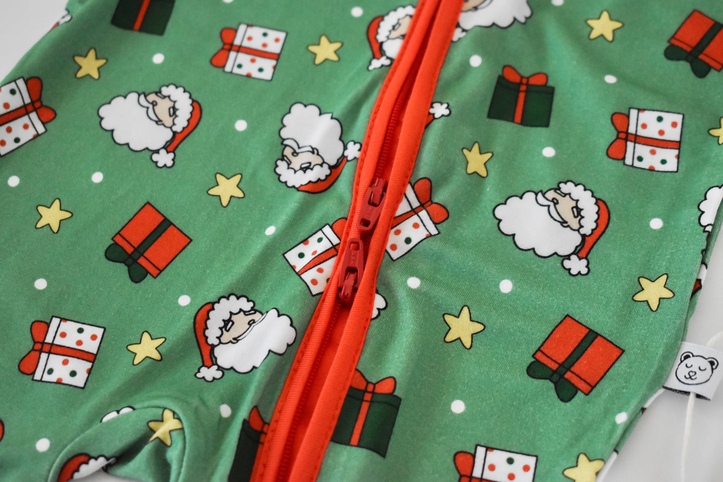 Double zipper baby pajama